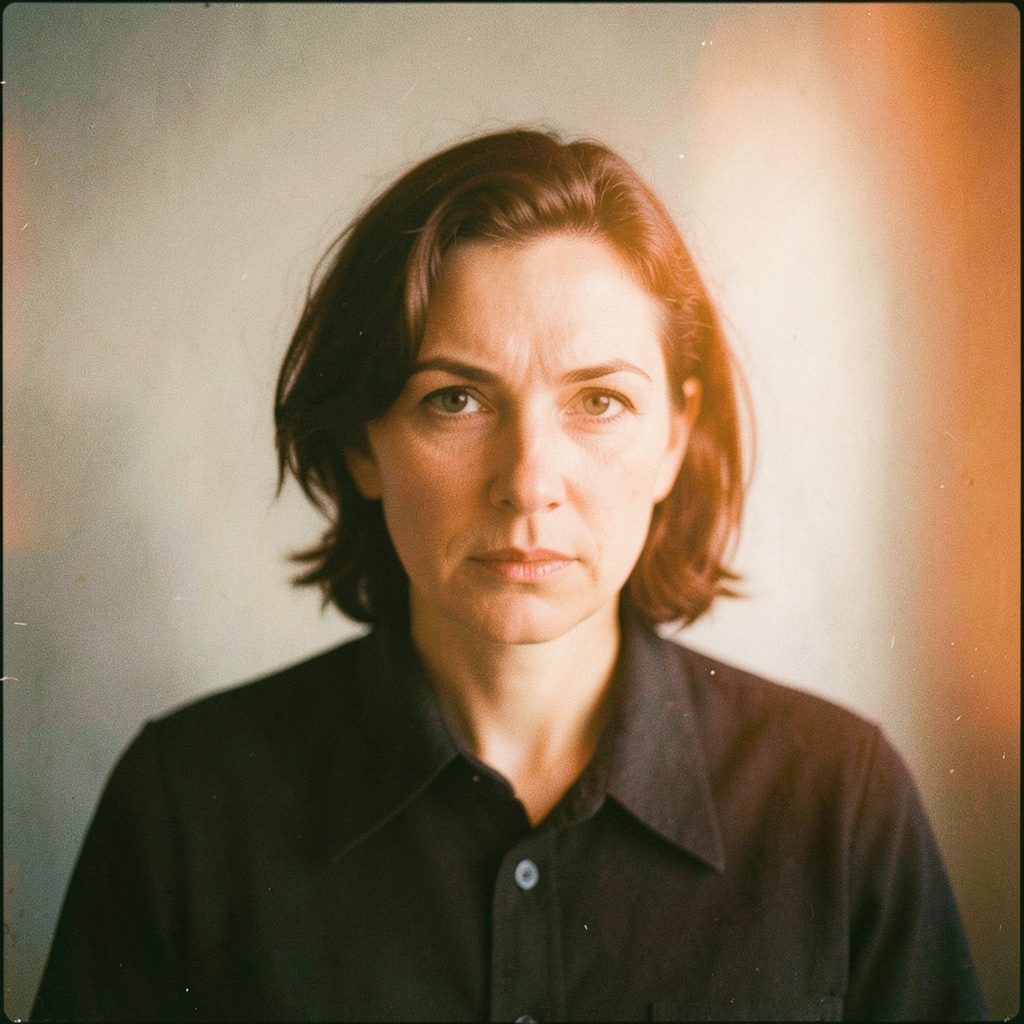 Portrait of an anthropologist speaking, warm natural light, thoughtful expression, muted earth tones.